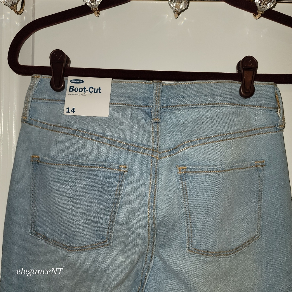 Old Navy Light Blue Girl's Bootcut Jeans Sz: 14 NWT - Picture 7 of 7